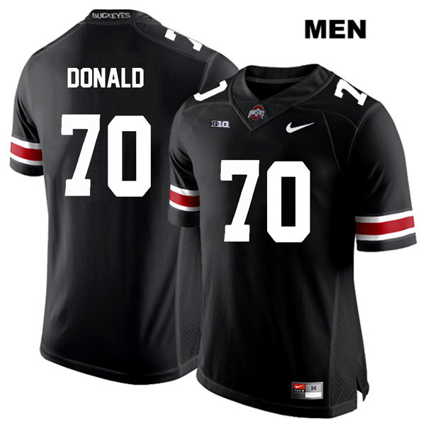 Ohio State Buckeyes Men's Noah Donald #70 White Number Black Authentic Nike College NCAA Stitched Football Jersey DY19M75SF